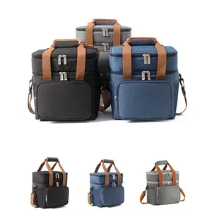 Crossbody large capacity double-layer lunch bag Crossbody large capacity double-layer lunch bag